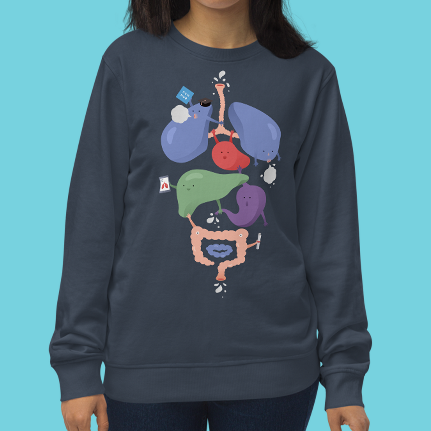 Cuddling Organs - Unisex Organic Sweatshirt