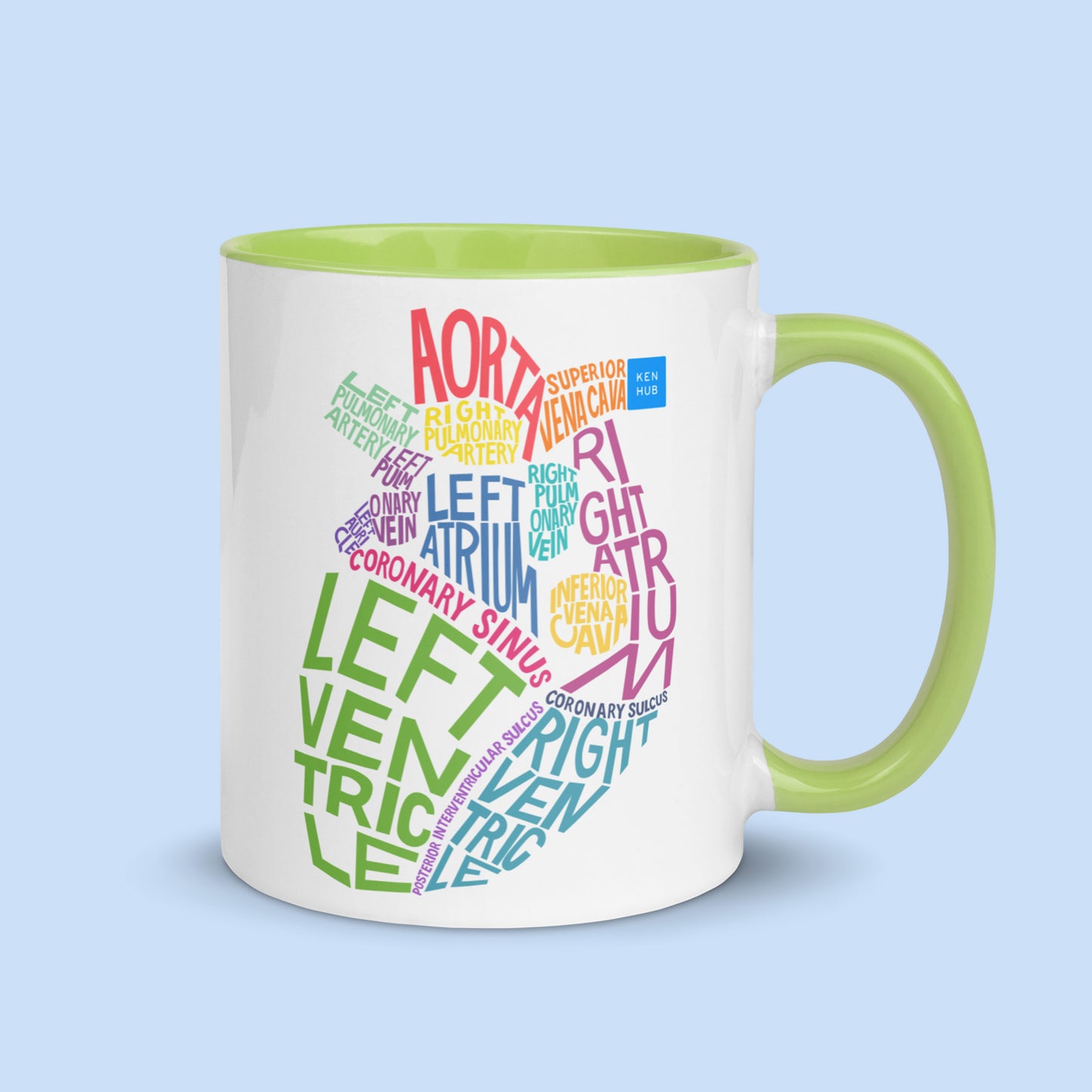 Lettered Heart - Mug with Color Inside