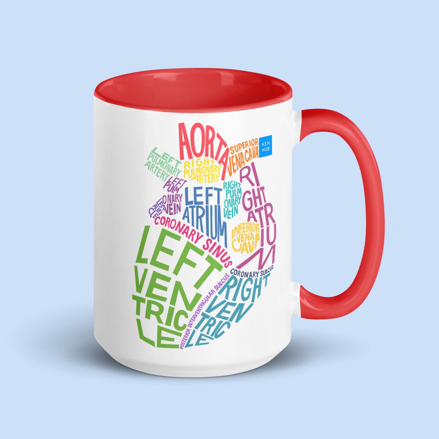 Lettered Heart - Mug with Color Inside