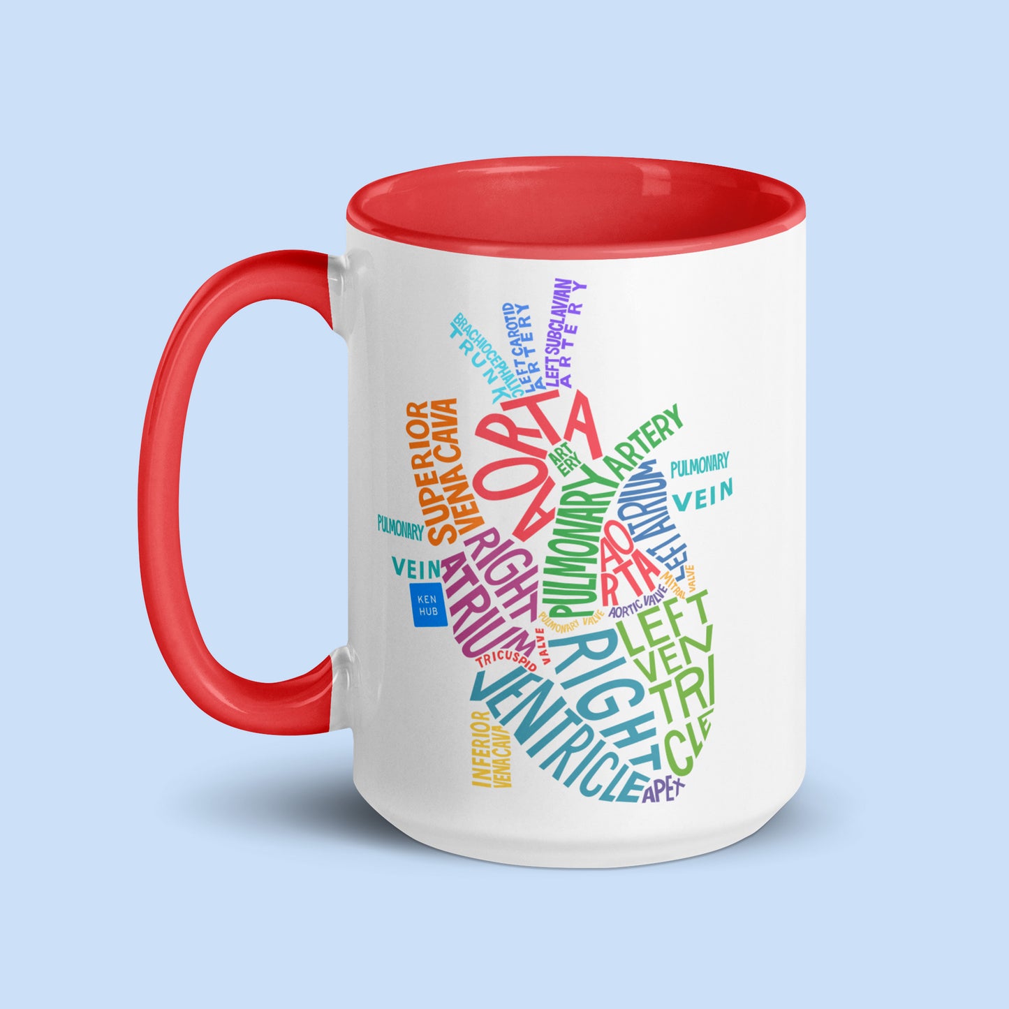 Lettered Heart - Mug with Color Inside