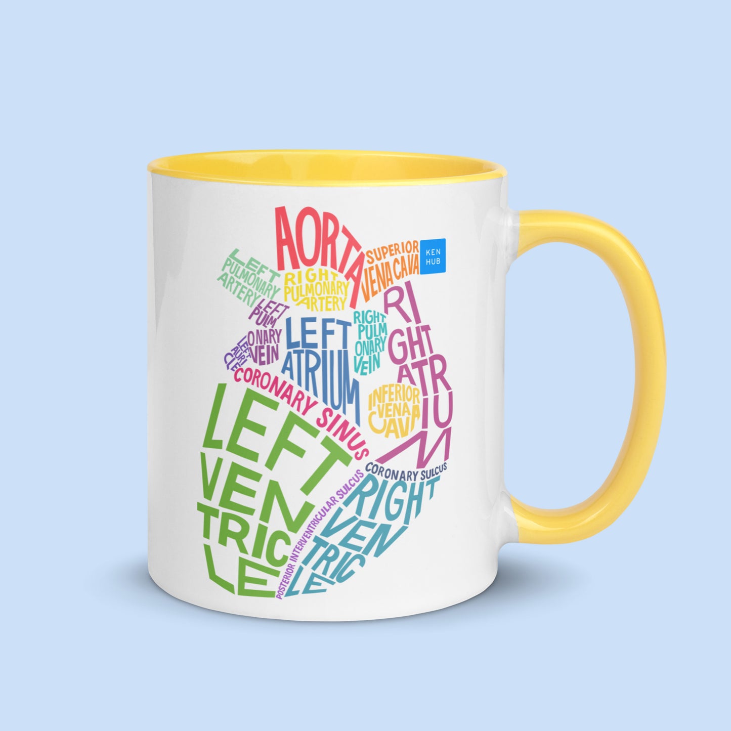 Lettered Heart - Mug with Color Inside