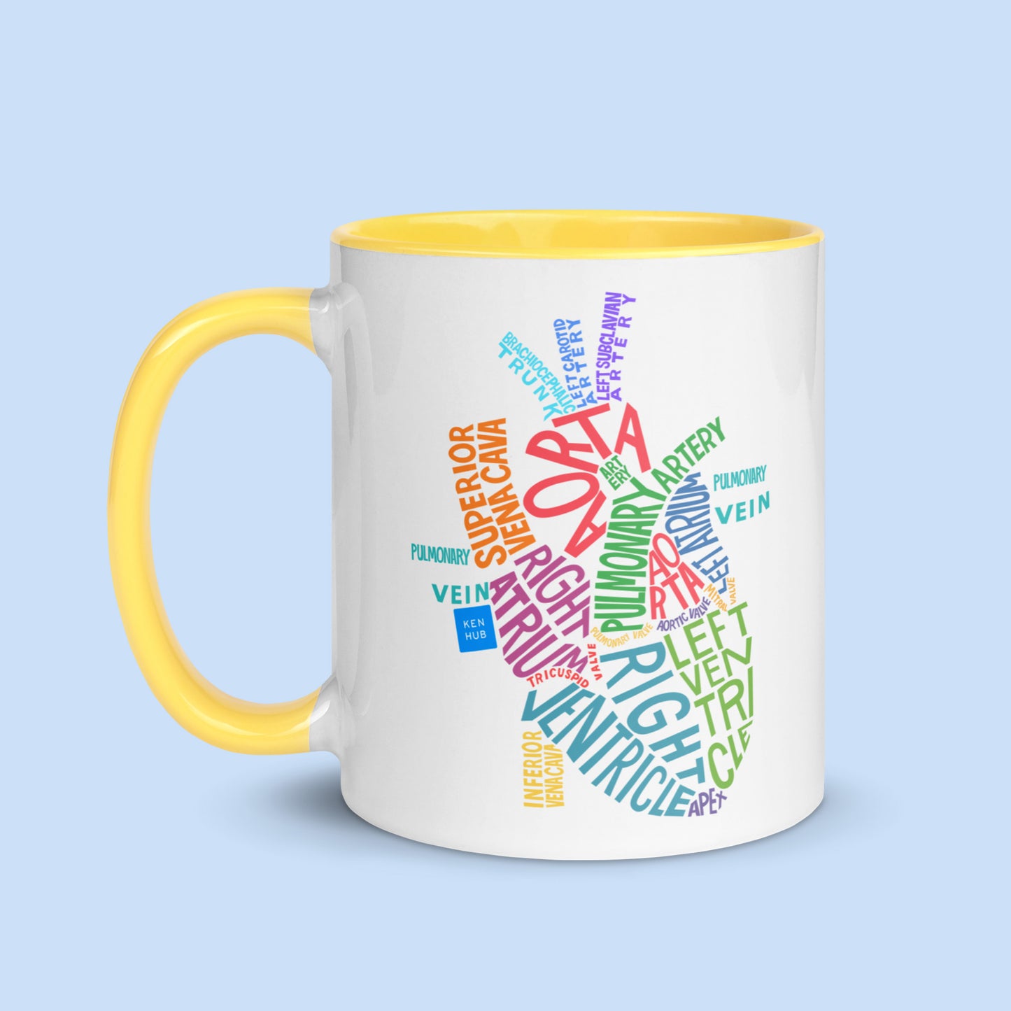 Lettered Heart - Mug with Color Inside