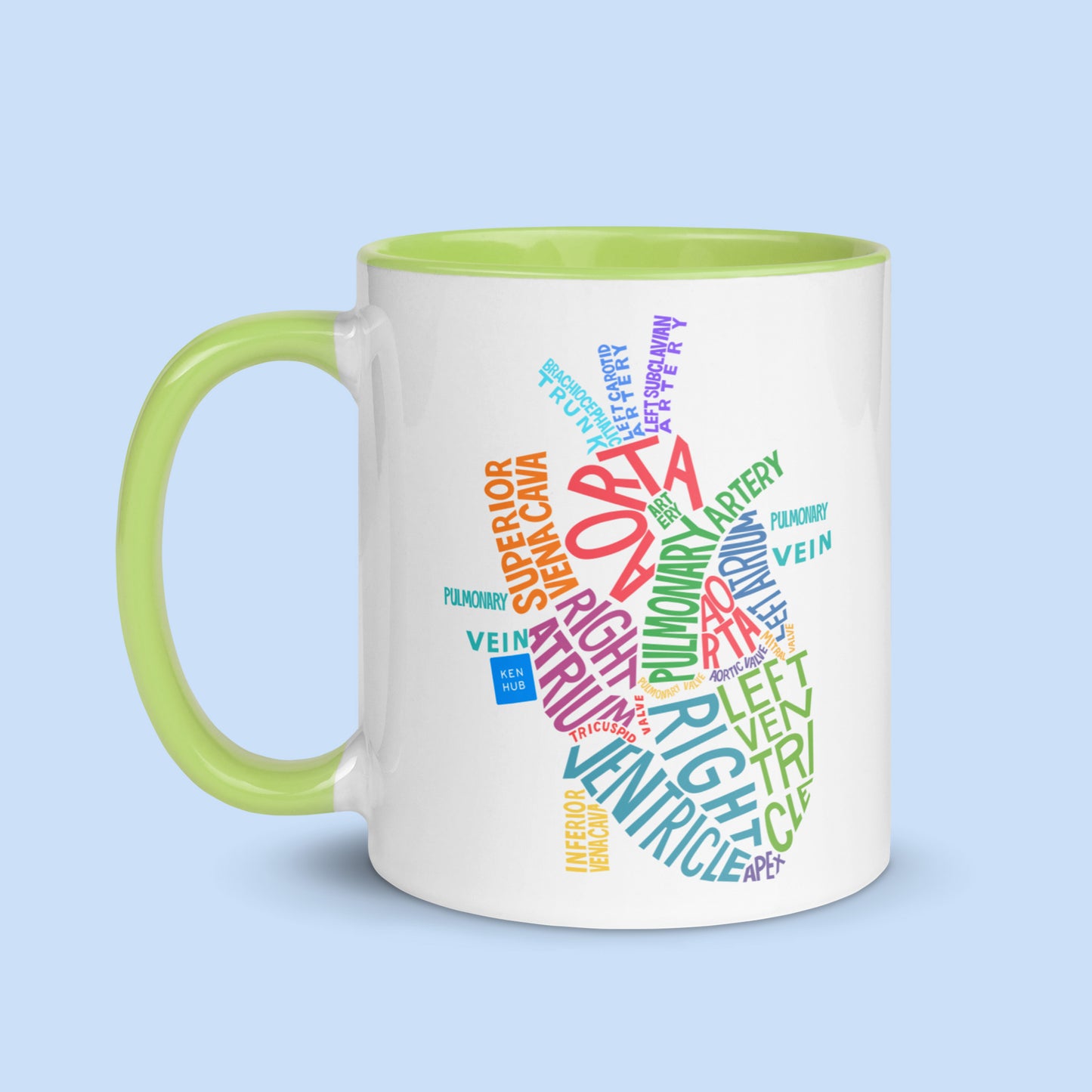 Lettered Heart - Mug with Color Inside