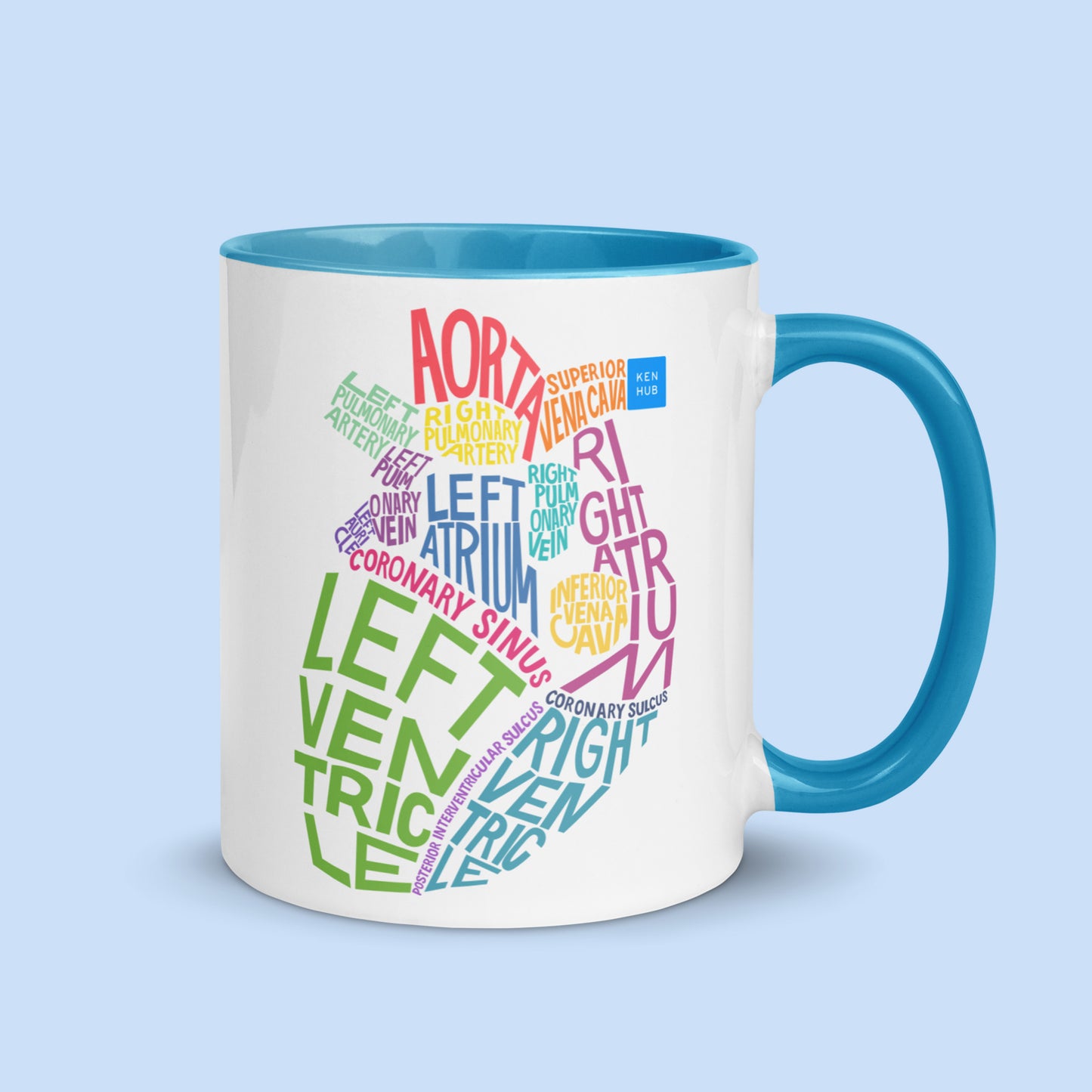 Lettered Heart - Mug with Color Inside