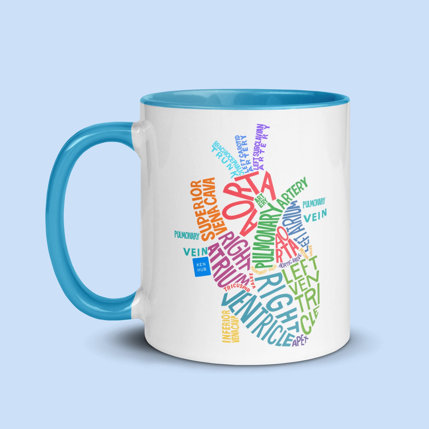 Lettered Heart - Mug with Color Inside