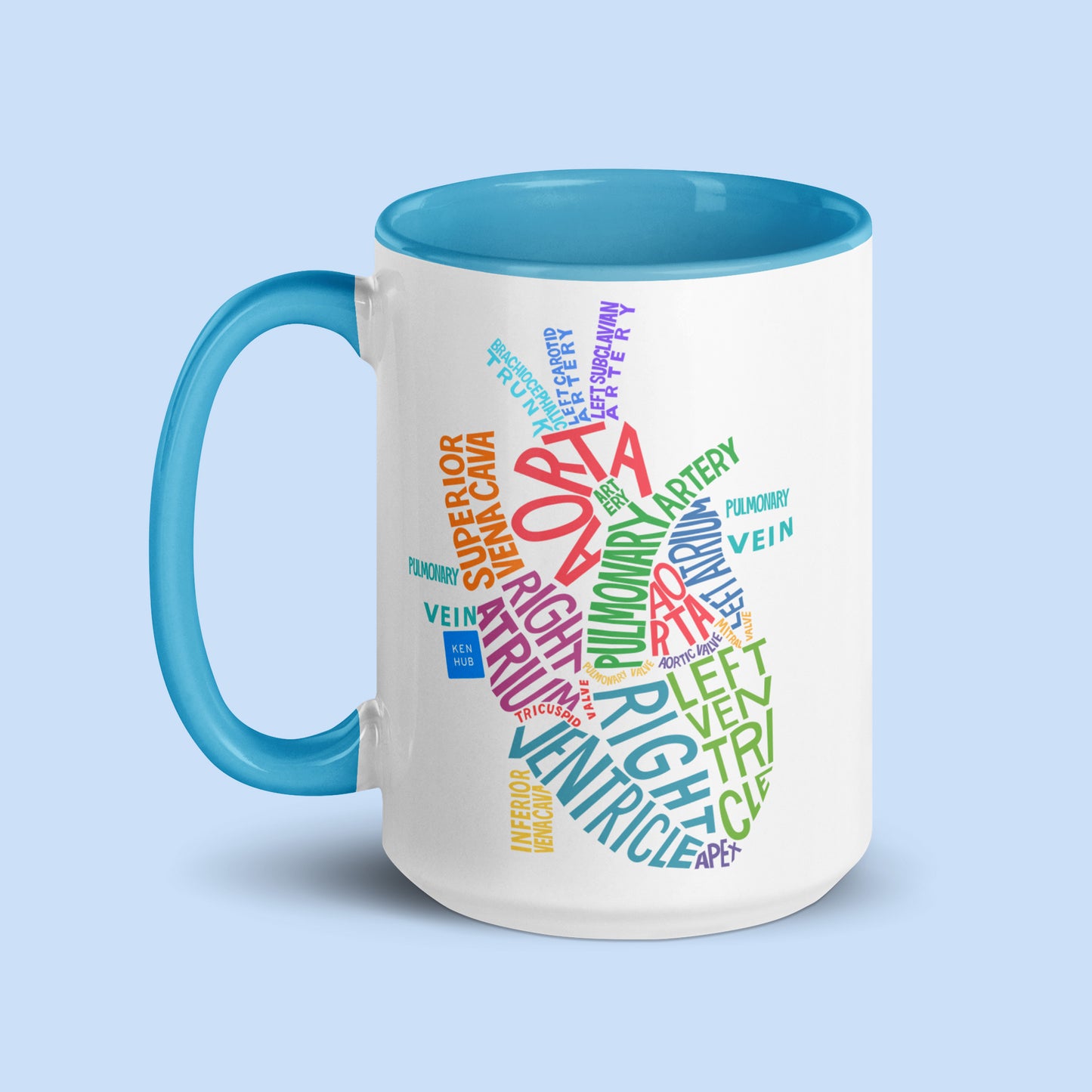Lettered Heart - Mug with Color Inside