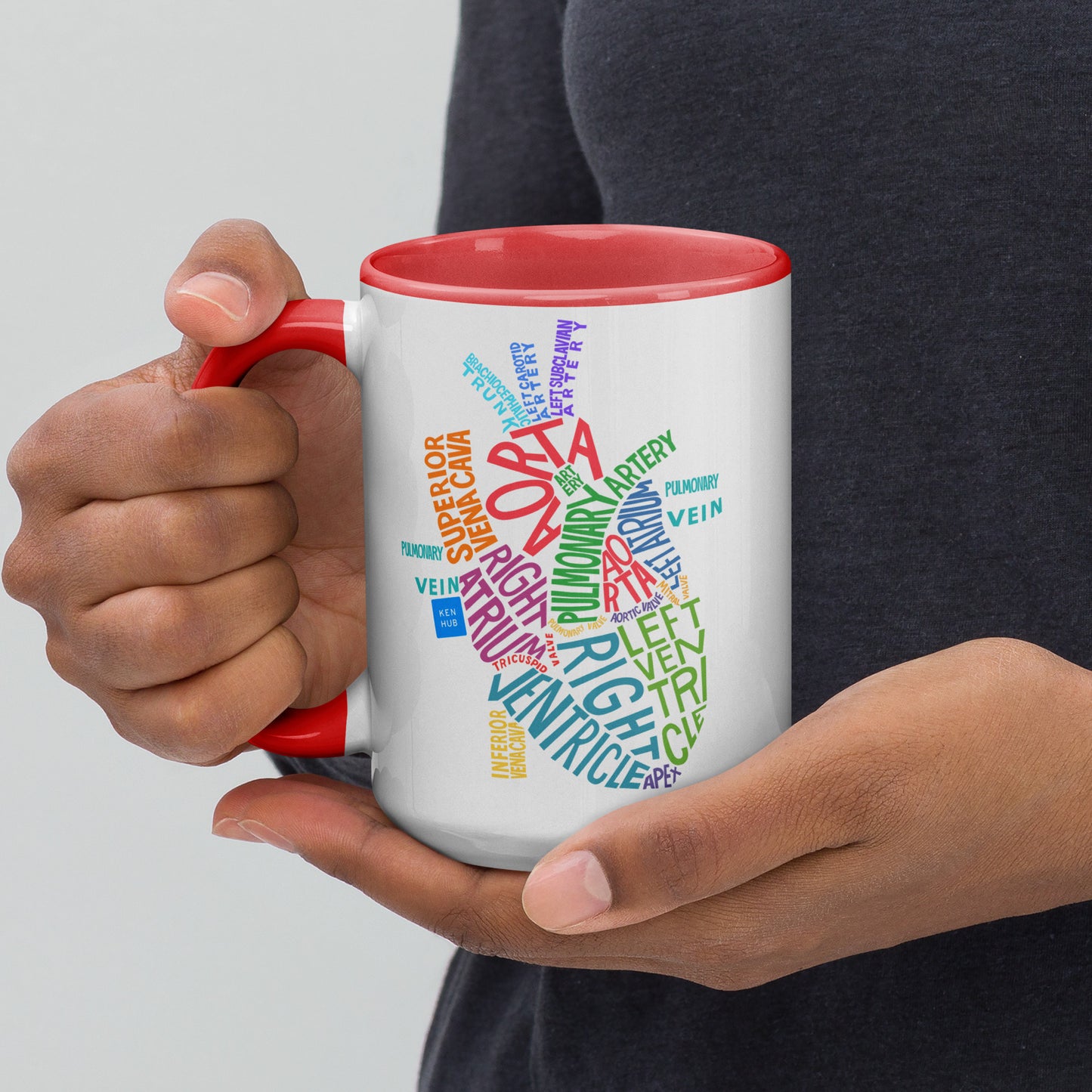 Lettered Heart - Mug with Color Inside