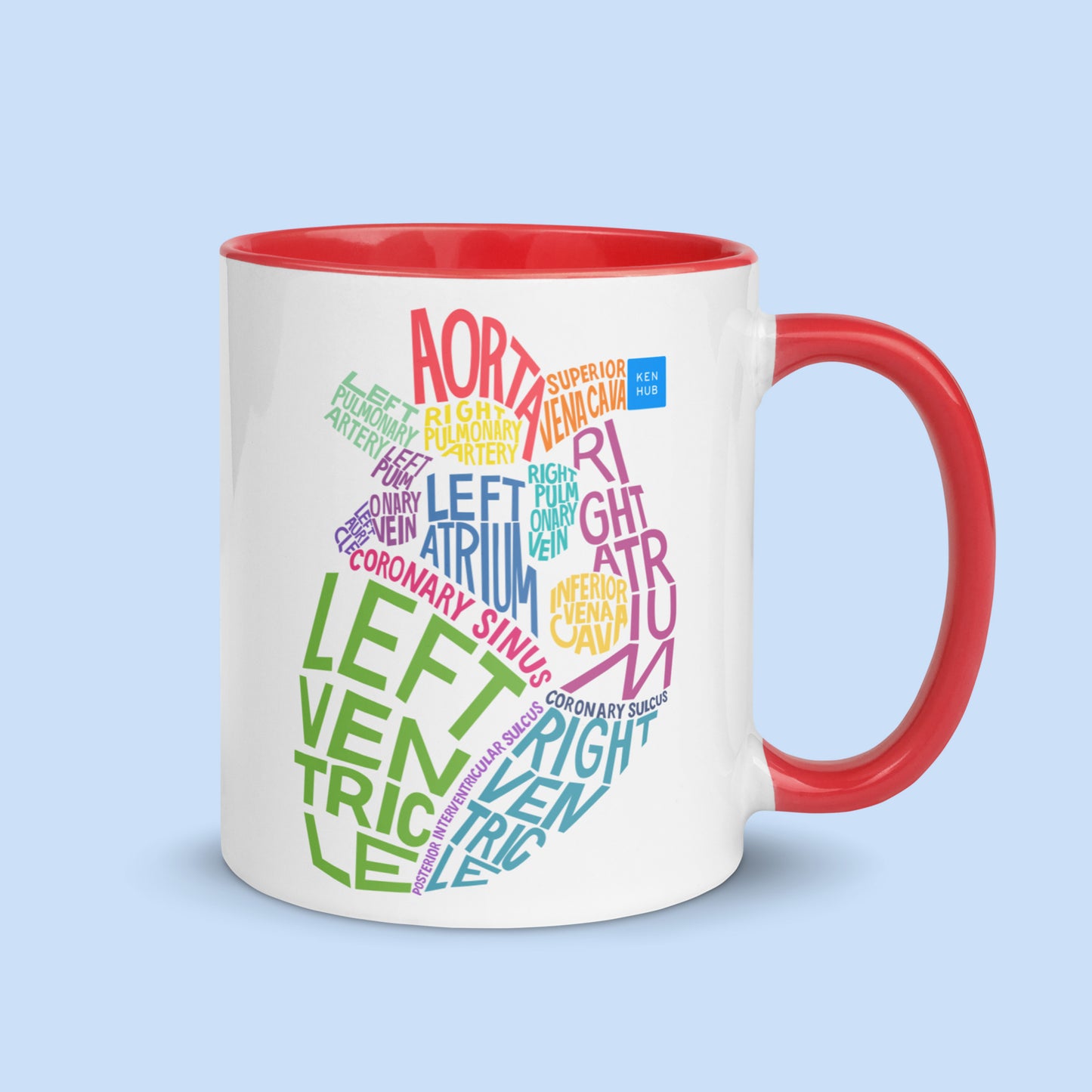Lettered Heart - Mug with Color Inside