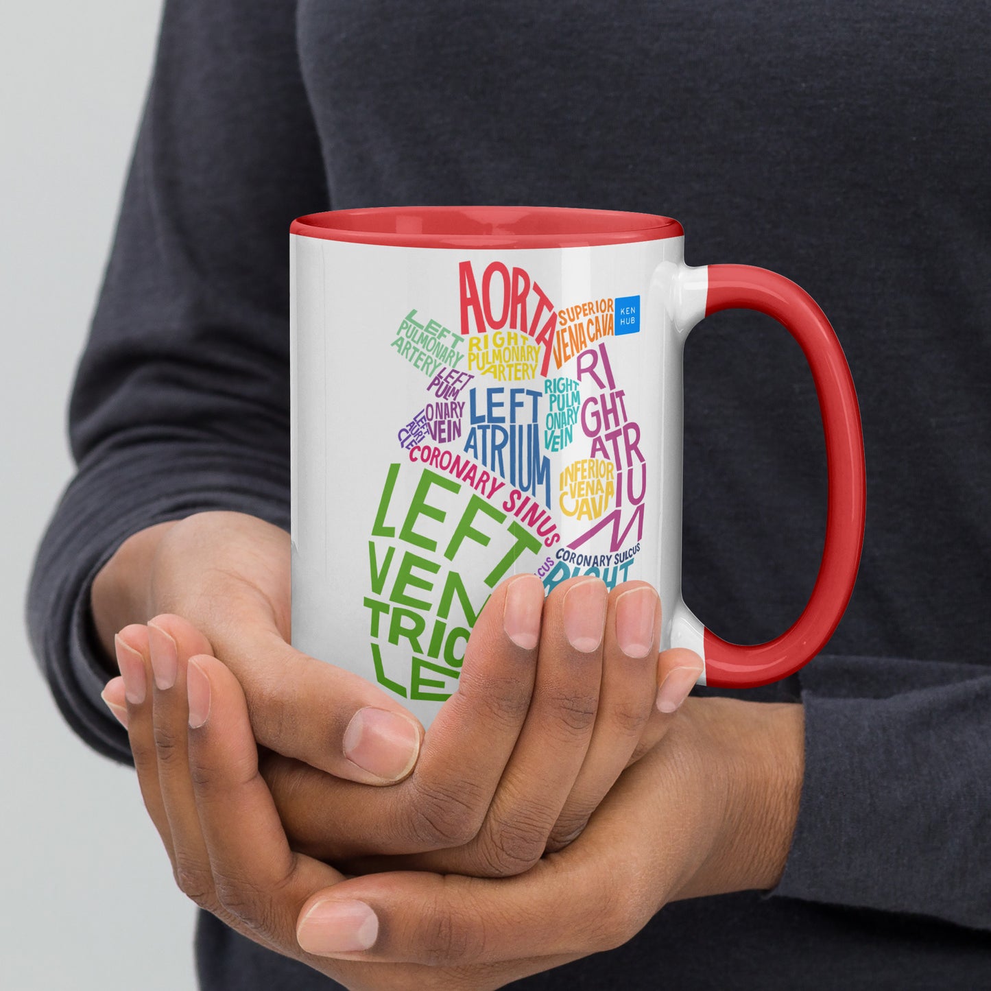 Lettered Heart - Mug with Color Inside