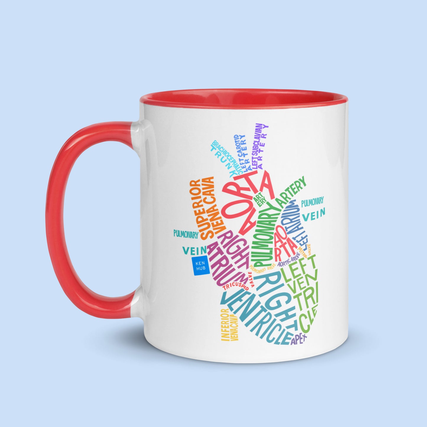 Lettered Heart - Mug with Color Inside