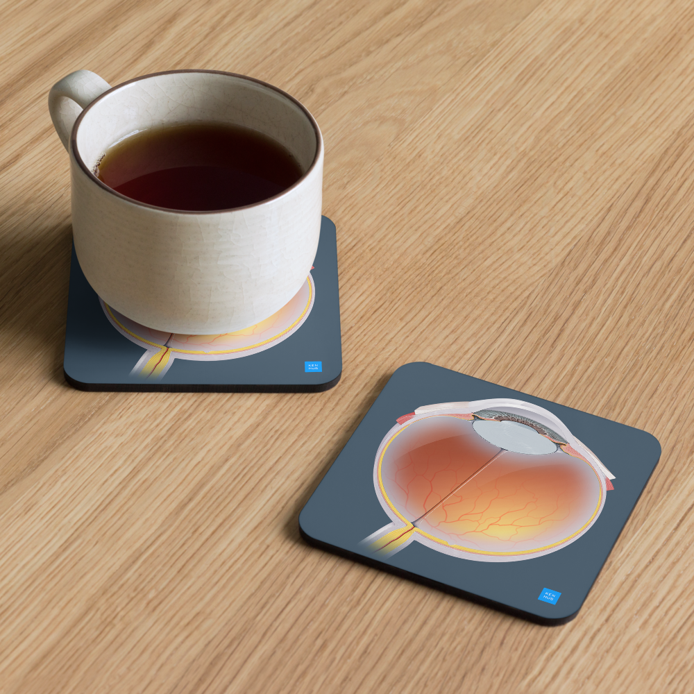 Eyeball - Cork-back coaster