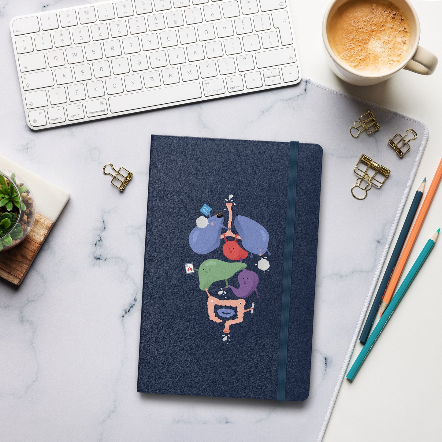 Cuddling Organs - Hardcover Notebook