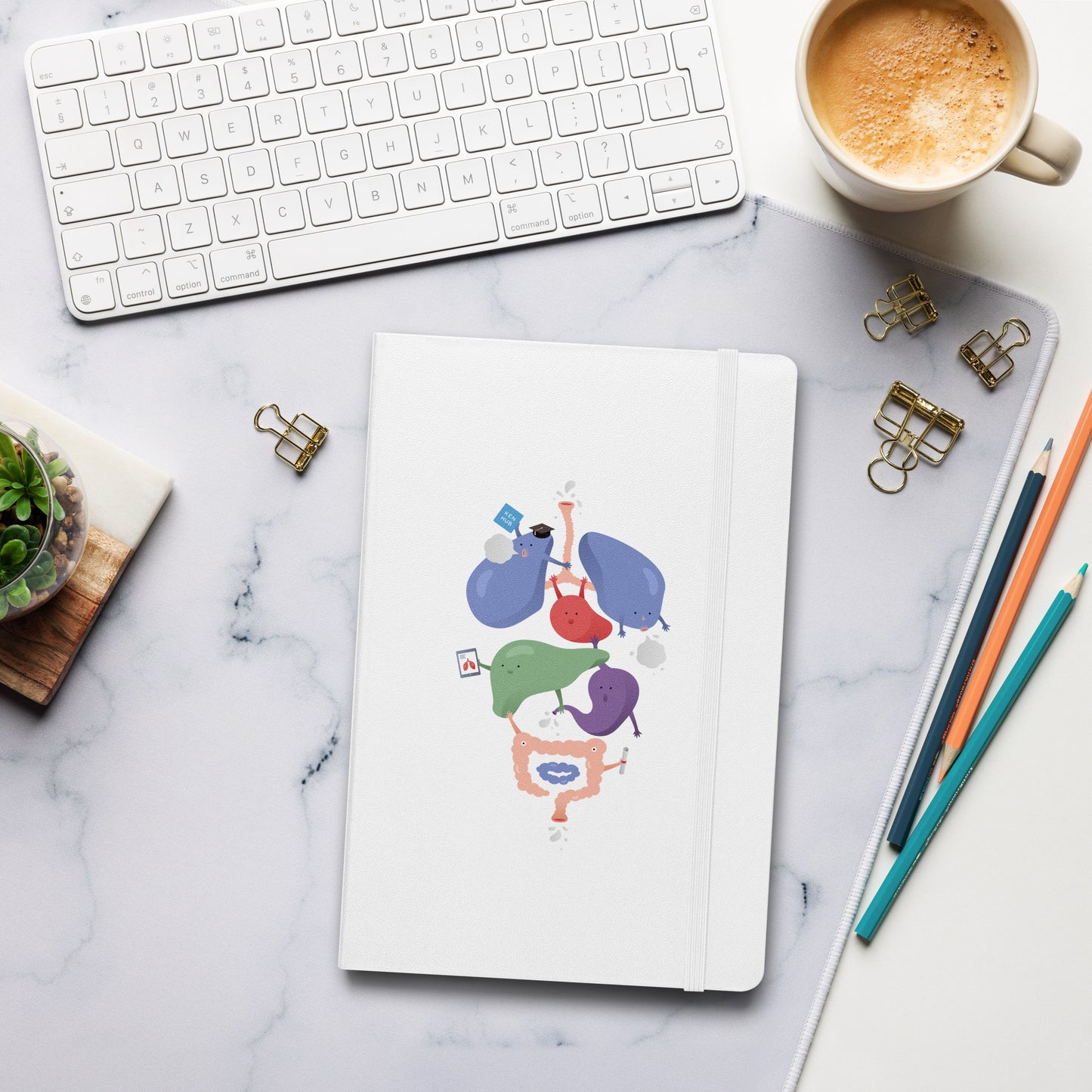 Cuddling Organs - Hardcover Notebook