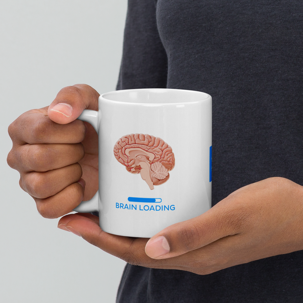 Brain Loading - White glossy mug