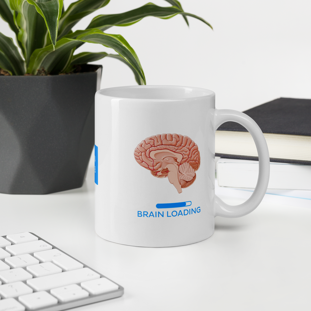 Brain Loading - White glossy mug