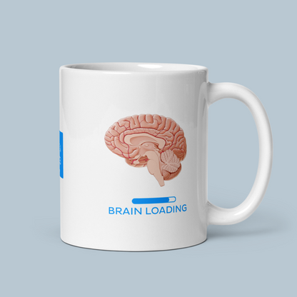 Brain Loading - White glossy mug