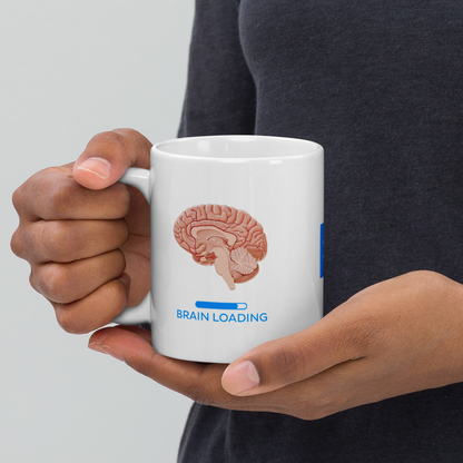Brain Loading - White glossy mug
